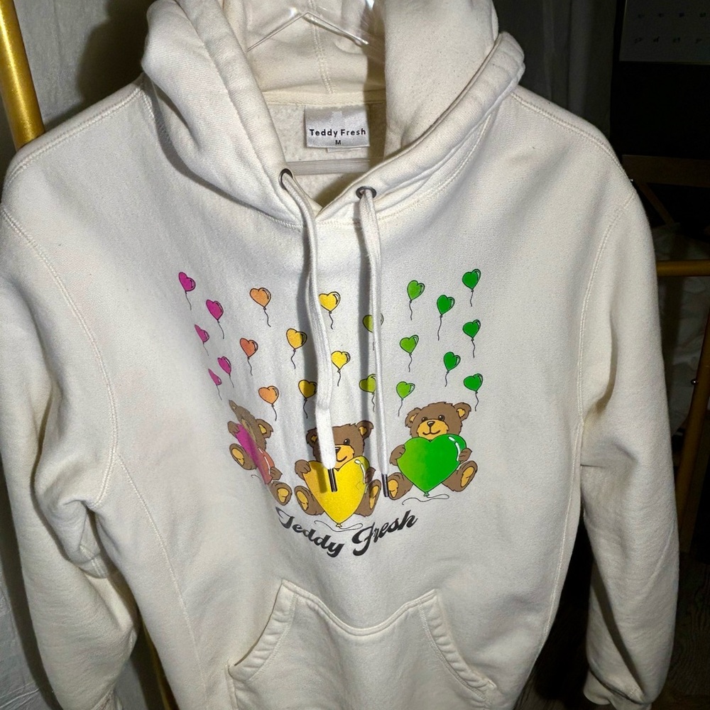 Teddy Fresh Bear Hoodie | Cream Multicolor | Size M